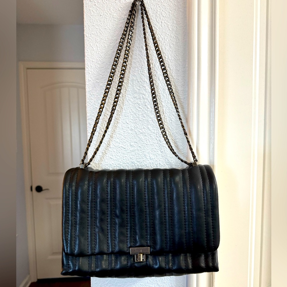 Zara black chain strap purse. Like New.